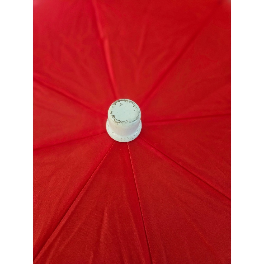 Christian Dior Parapluies Paris Red Umbrella CD Logo Handle Made in France VTG - Picture 5 of 11